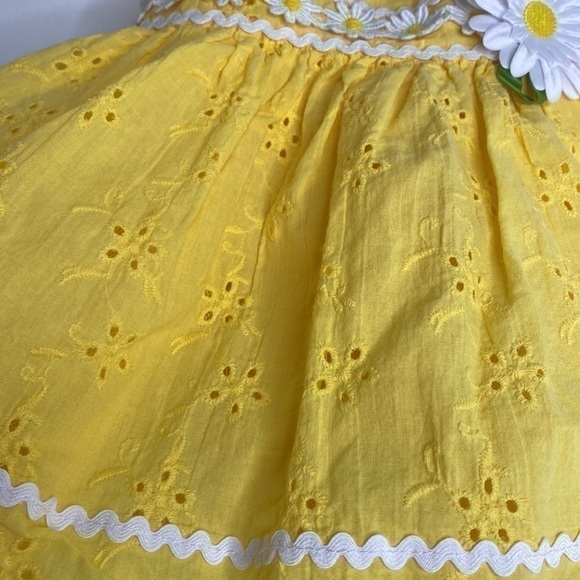 SWEET HEART ROSE YELLOW DAISY SPRING DRESS SIZE 12 Months - Picture 2 of 9